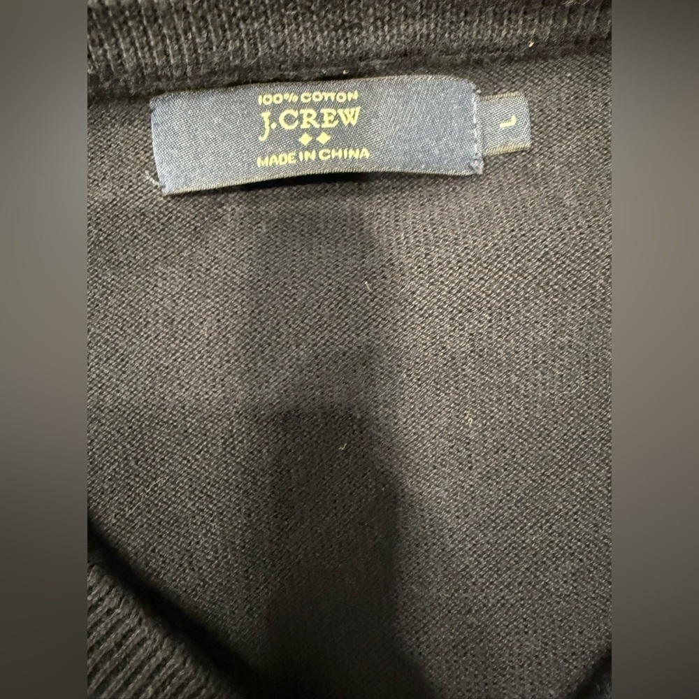 J Crew Men’s V Neck Sweater Tee- Navy- Size L - Picture 4 of 4